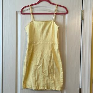 H&M-Divided Yellow Denim Mini Dress